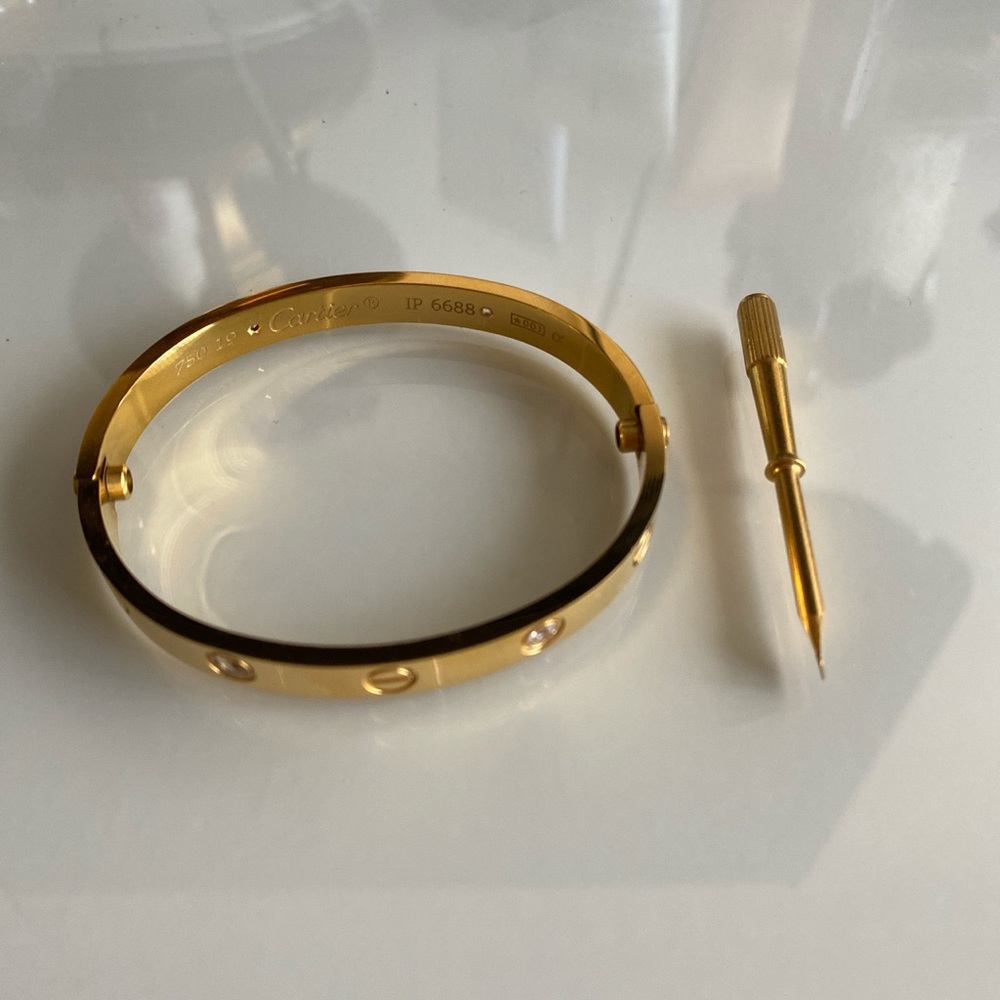Love bracelet with 4 diamonds